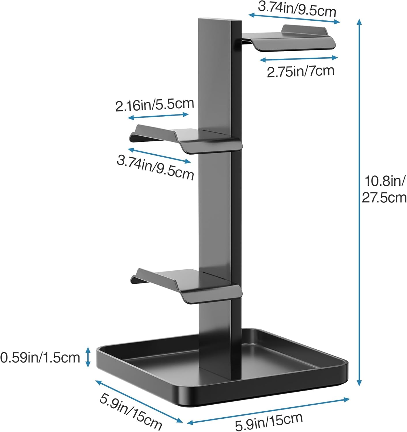 Metal Controller stand, with additional headset stand. Compatible with Nintendo switch, PS, Xbox and mobile
